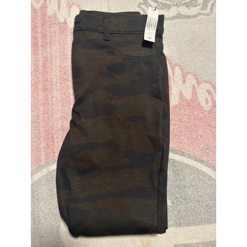 Time‎ and Tru Women's Camouflage High Rise Stretch Fitted Leggings Pants L 12-14